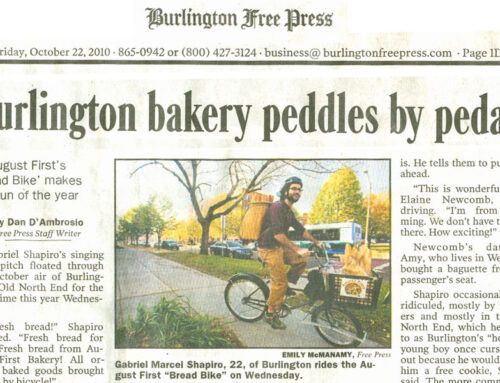 Burlington bakery peddles by pedal